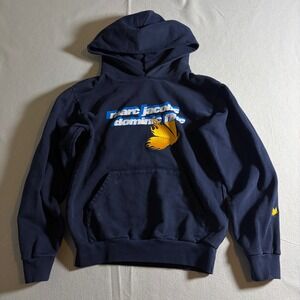 Marc Jacobs x Dominic Fike Rain or Shine 2019 Navy Blue Graphic Hoodie Men Small